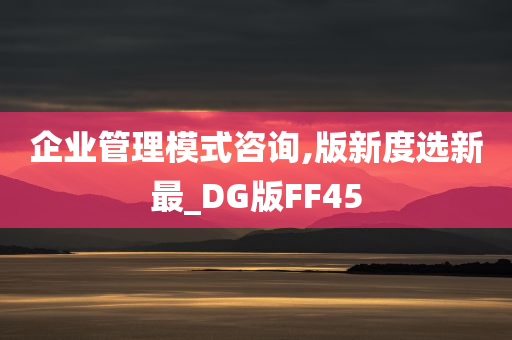 企业管理模式咨询,版新度选新最_DG版FF45