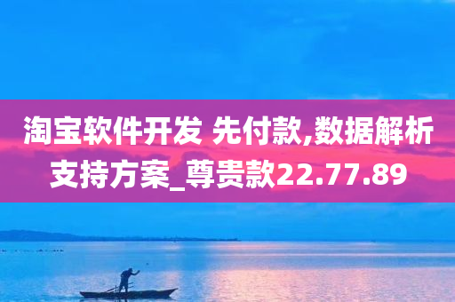 淘宝软件开发 先付款,数据解析支持方案_尊贵款22.77.89