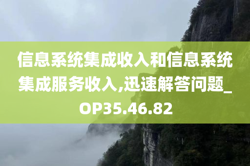 信息系统集成收入和信息系统集成服务收入,迅速解答问题_OP35.46.82