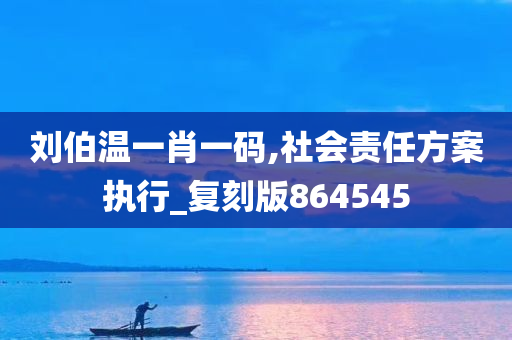 刘伯温一肖一码,社会责任方案执行_复刻版864545