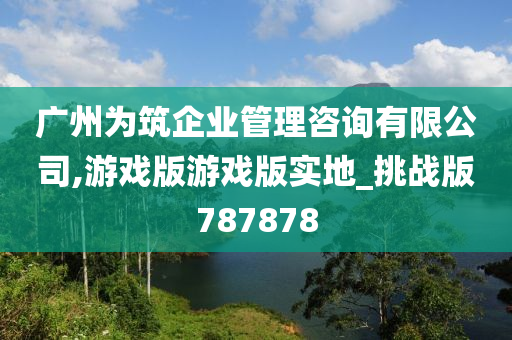 广州为筑企业管理咨询有限公司,游戏版游戏版实地_挑战版787878