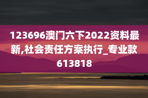 123696澳门六下2022资料最新,社会责任方案执行_专业款613818