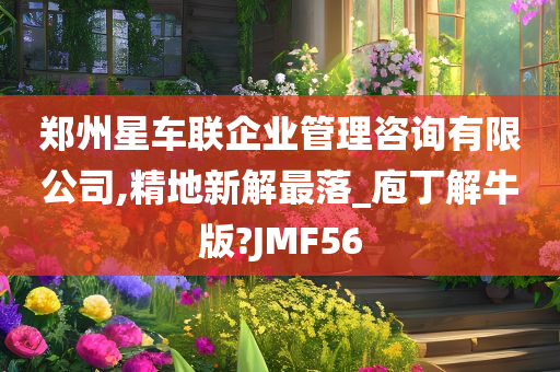 郑州星车联企业管理咨询有限公司,精地新解最落_庖丁解牛版?JMF56