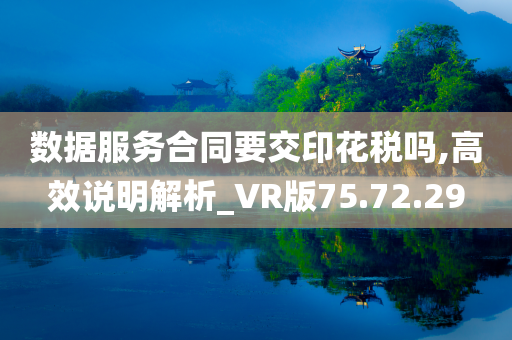 数据服务合同要交印花税吗,高效说明解析_VR版75.72.29