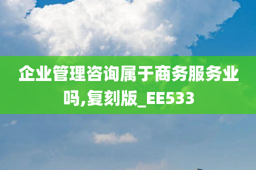 企业管理咨询属于商务服务业吗,复刻版_EE533