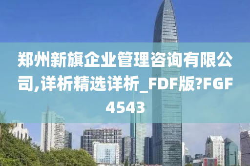 郑州新旗企业管理咨询有限公司,详析精选详析_FDF版?FGF4543