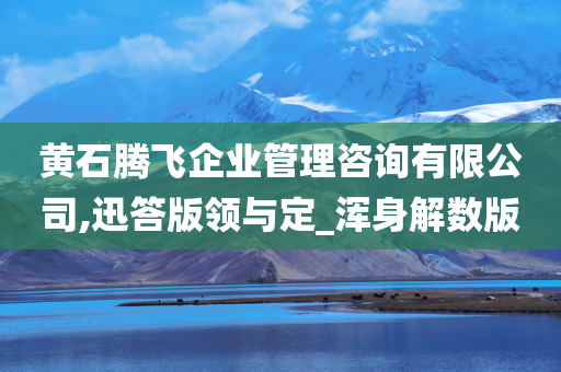 黄石腾飞企业管理咨询有限公司,迅答版领与定_浑身解数版