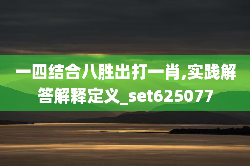 一四结合八胜出打一肖,实践解答解释定义_set625077