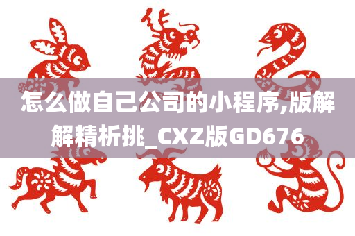 怎么做自己公司的小程序,版解解精析挑_CXZ版GD676