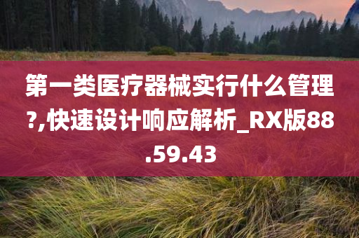 第一类医疗器械实行什么管理?,快速设计响应解析_RX版88.59.43