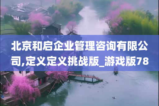 北京和启企业管理咨询有限公司,定义定义挑战版_游戏版78