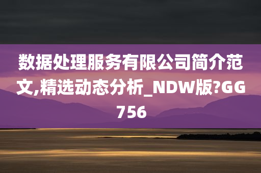 数据处理服务有限公司简介范文,精选动态分析_NDW版?GG756