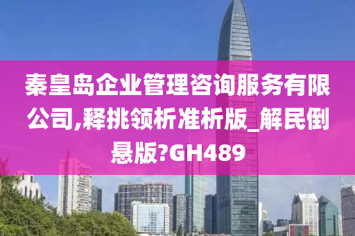 秦皇岛企业管理咨询服务有限公司,释挑领析准析版_解民倒悬版?GH489