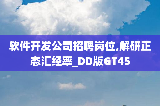 软件开发公司招聘岗位,解研正态汇经率_DD版GT45