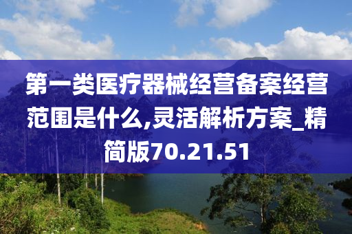 第一类医疗器械经营备案经营范围是什么,灵活解析方案_精简版70.21.51