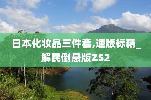 日本化妆品三件套,速版标精_解民倒悬版ZS2