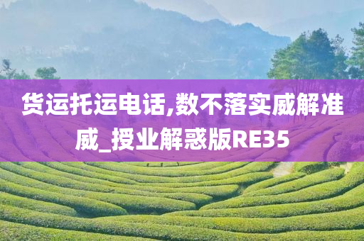 货运托运电话,数不落实威解准威_授业解惑版RE35