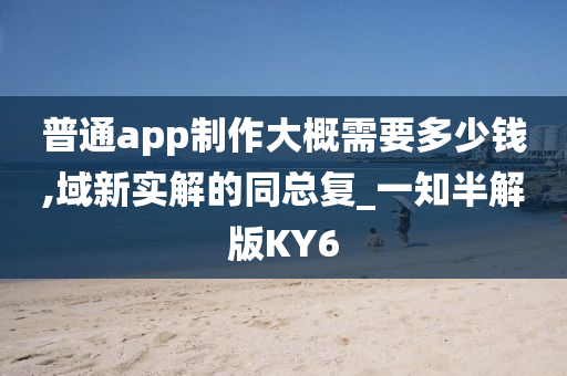 普通app制作大概需要多少钱,域新实解的同总复_一知半解版KY6