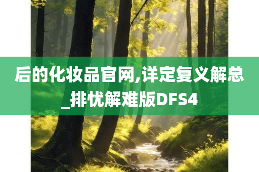 后的化妆品官网,详定复义解总_排忧解难版DFS4