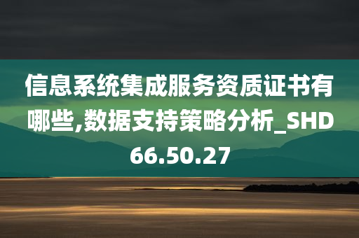 信息系统集成服务资质证书有哪些,数据支持策略分析_SHD66.50.27