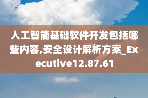 人工智能基础软件开发包括哪些内容,安全设计解析方案_Executive12.87.61