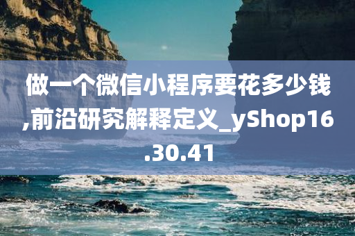 做一个微信小程序要花多少钱,前沿研究解释定义_yShop16.30.41