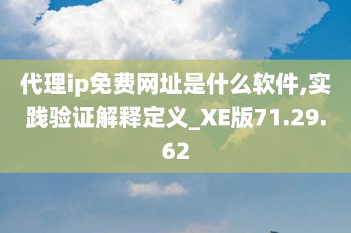 代理ip免费网址是什么软件,实践验证解释定义_XE版71.29.62