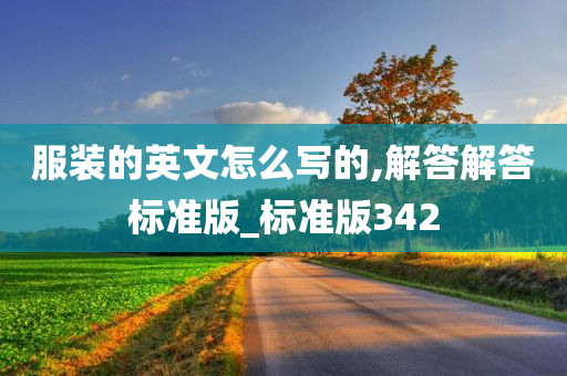 服装的英文怎么写的,解答解答标准版_标准版342