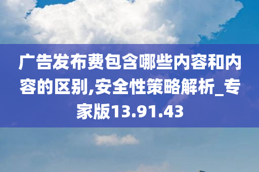 广告发布费包含哪些内容和内容的区别,安全性策略解析_专家版13.91.43