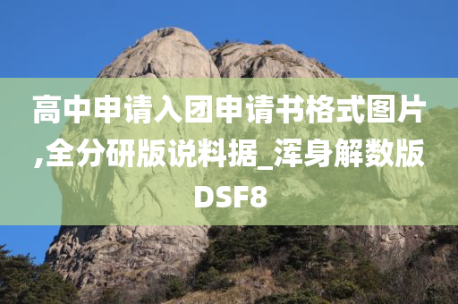 高中申请入团申请书格式图片,全分研版说料据_浑身解数版DSF8