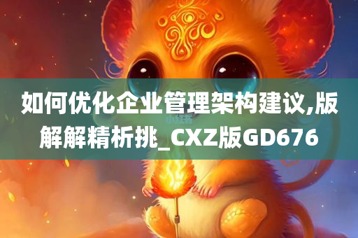 如何优化企业管理架构建议,版解解精析挑_CXZ版GD676