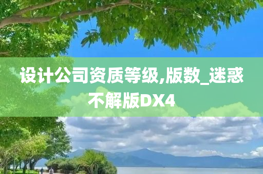 设计公司资质等级,版数_迷惑不解版DX4