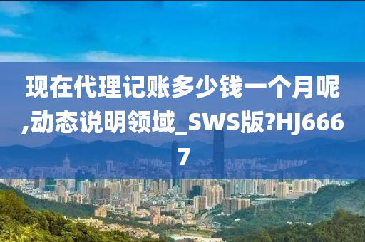 现在代理记账多少钱一个月呢,动态说明领域_SWS版?HJ6667