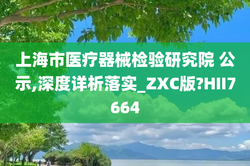 上海市医疗器械检验研究院 公示,深度详析落实_ZXC版?HII7664