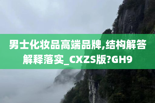 男士化妆品高端品牌,结构解答解释落实_CXZS版?GH9