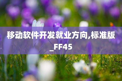 移动软件开发就业方向,标准版_FF45