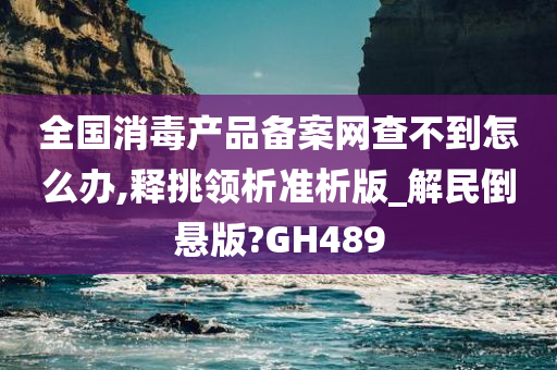 全国消毒产品备案网查不到怎么办,释挑领析准析版_解民倒悬版?GH489