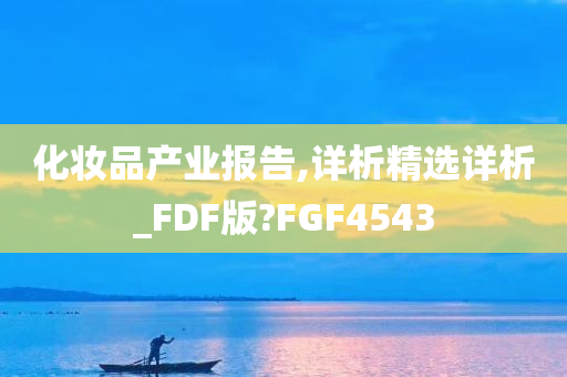 化妆品产业报告,详析精选详析_FDF版?FGF4543