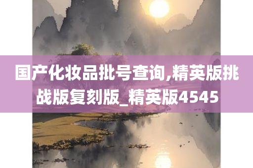 国产化妆品批号查询,精英版挑战版复刻版_精英版4545