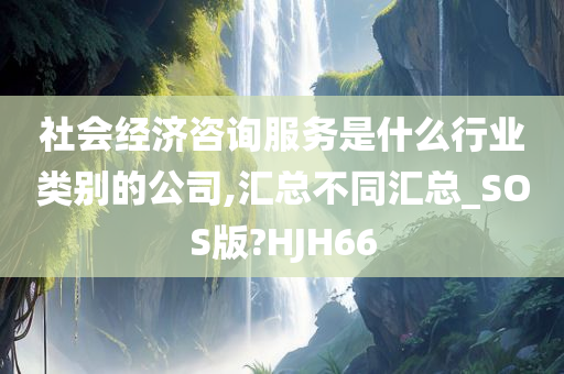 社会经济咨询服务是什么行业类别的公司,汇总不同汇总_SOS版?HJH66