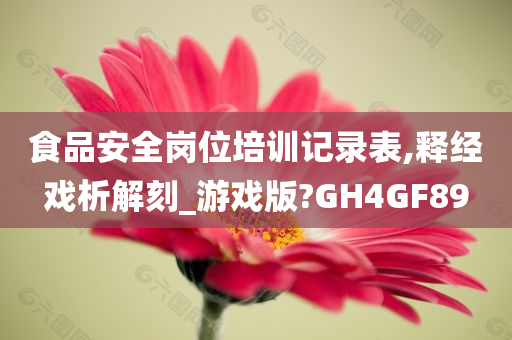 食品安全岗位培训记录表,释经戏析解刻_游戏版?GH4GF89