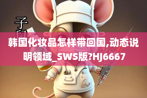 韩国化妆品怎样带回国,动态说明领域_SWS版?HJ6667