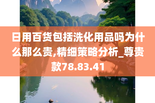 日用百货包括洗化用品吗为什么那么贵,精细策略分析_尊贵款78.83.41