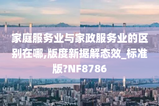 家庭服务业与家政服务业的区别在哪,版度新据解态效_标准版?NF8786