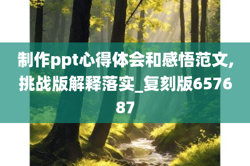 制作ppt心得体会和感悟范文,挑战版解释落实_复刻版657687