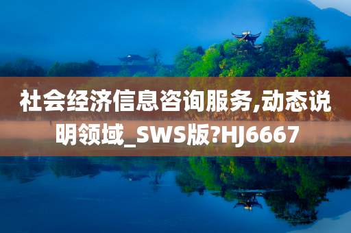 社会经济信息咨询服务,动态说明领域_SWS版?HJ6667