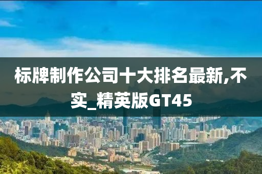 标牌制作公司十大排名最新,不实_精英版GT45