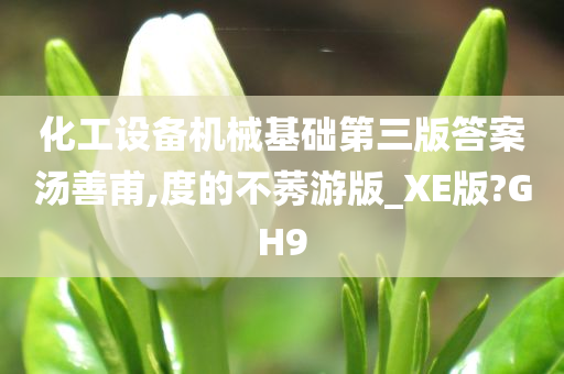 化工设备机械基础第三版答案汤善甫,度的不莠游版_XE版?GH9