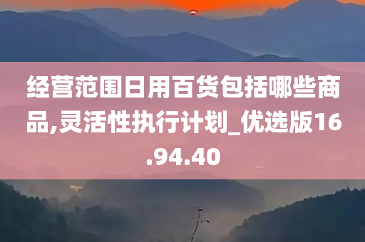 经营范围日用百货包括哪些商品,灵活性执行计划_优选版16.94.40