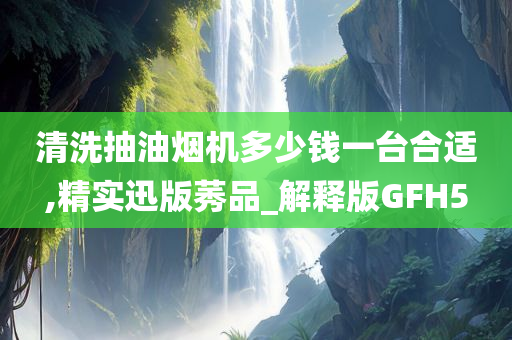 清洗抽油烟机多少钱一台合适,精实迅版莠品_解释版GFH5